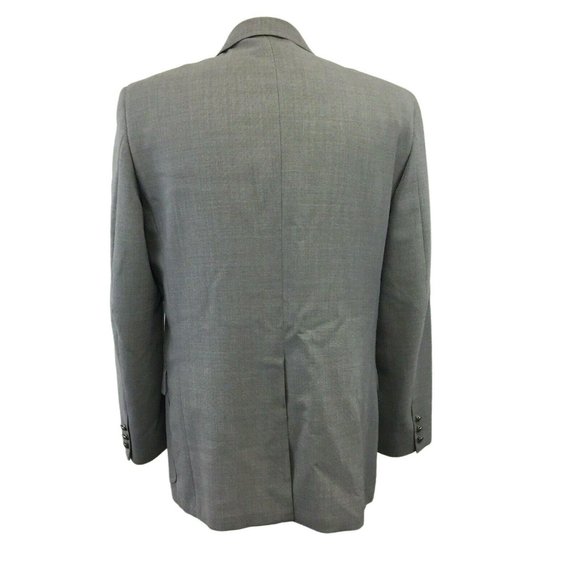 London Fog Suit Jacket Blazer Sports Coat Mens 40R Gray 5 Pocket - Picture 6 of 12